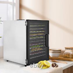 10/12 Tray Food Dehydrator Stainless Steel Fruit Meat Dryer Temp + Time Control