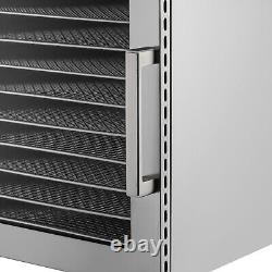 10-Tray Commercial Food Dehydrator Stainless Steel Fruit Meat Jerky Dryer&Timer