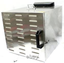 10 Tray Food Dehydrator Stainless Fruit Jerky Dryer Blower Commercial 1000W