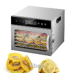 110v Dry Fruit Machine Food Dehydration Fruit Dryer 6 Trays Stainless Steel