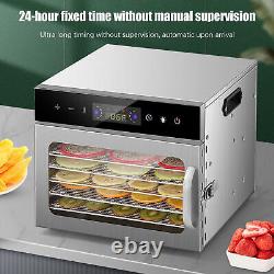 110v Dry Fruit Machine Food Dehydration Fruit Dryer 6 Trays Stainless Steel
