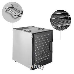 12 Tray Food Dehydrator Stainless Meats Vegetables Fruits Commercial Dryer