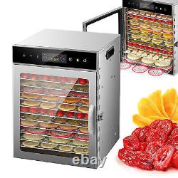 12 Trays Food Dehydrator Machine 800W Stainless Steel Jerky Fruit Drying
