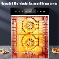 12 Trays Food Dehydrator Machine Stainless Steel Jerky Fruit Drying Diy Snack