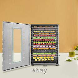 16 Trays Stainless Steel Food Dehydrator Commercial Dehydrator +Timer Temperatus