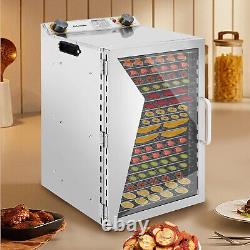 18 Tray Food Dehydrator Stainless Steel Meat Fruit Jerky Vegetable Dryer Machine