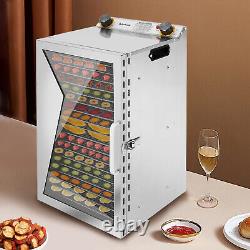 18 Tray Food Dehydrator Stainless Steel Meat Fruit Jerky Vegetable Dryer Machine