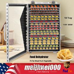 18 Tray Food Dehydrator Stainless Steel Meat Fruit Vegetable Jerky Dryer Machine