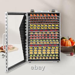 18 Tray Food Dehydrator Stainless Steel Meat Fruit Vegetable Jerky Dryer Machine