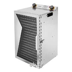 18 Trays Food Dehydrator Machine 304 Stainless Steel Adjustable Temp + Timer