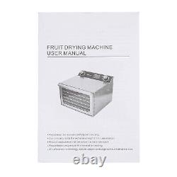 18 Trays Food Dehydrator Machine 304 Stainless Steel Adjustable Temp & Timer