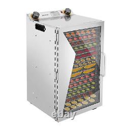 18 Trays Food Dehydrator Machine 304 Stainless Steel Adjustable Temp & Timer USA