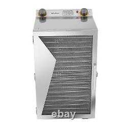 18 Trays Food Dehydrator Machine Stainless Steel with Adjustable Temp & Timer