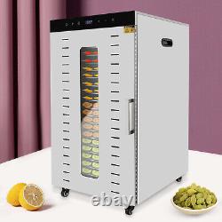 20 Tray Stainless Steel Food Dehydrator Adjustable Fruit Vegetable Food Dryer US