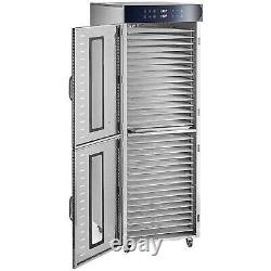 32 Tray Stainless Steel Food Dehydrator with Glass Doors 220V, 3000W