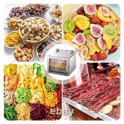 400W Commercial 8 Tray Stainless Steel Food Dehydrator Fruit Meat Jerky Dryer