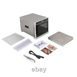 6/8-Tray Food Dehydrator Machine, Professional Stainless Steel Meat Jerky Dryer