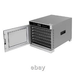 6 Tray Commercial Food Dehydrator Stainless Steel Fruits Meat Jerky Dryer 700W