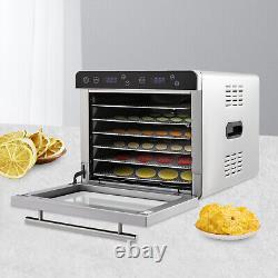 6 Tray Food Dehydrator Machine 304 Stainless Steel Temperature&Timer Adjustable