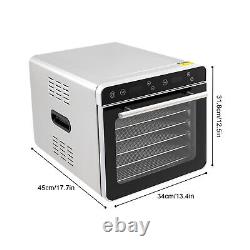 6 Tray Food Dehydrator Machine 304 Stainless Steel Temperature&Timer Adjustable