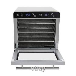 6 Tray Food Dehydrator Machine 304 Stainless Steel Temperature&Timer Adjustable