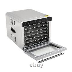 6 Tray Food Dehydrator Machine 304 Stainless Steel Temperature&Timer Adjustable