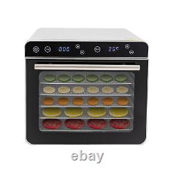 6 Tray Food Dehydrator Machine 304 Stainless Steel Temperature&Timer Adjustable