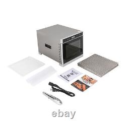 6 Tray Food Dehydrator Stainless Meat Fruit Vegetable Jerky Dryer Machine+Timer