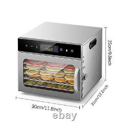6 Trays Food Dehydrator Machine Stainless Steel 1000W Jerky Fruit food Drying