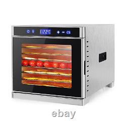 8 Tray Food Dehydrator Machine For Herb, Meat, Fruit, Vegetables, Stainless Steel