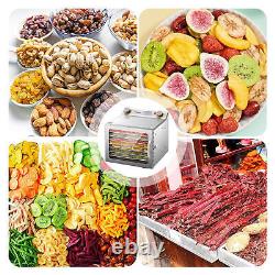 8 Trays Food Dehydrator Machine Stainless Steel 1000W Jerky Fruit Drying