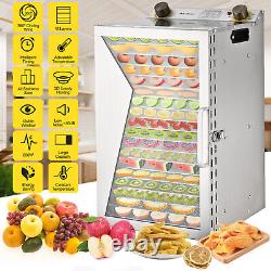 Clear Door with Lock 18 Trays Food Dehydrator Machine 304 Stainless Steel