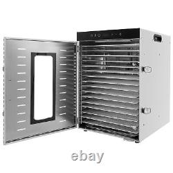 Commercial 16Trays Food Dehydrator Machine Detachable Full Stainless Steel 1350w