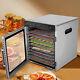 Commercial 800W 10 Tray Food Dehydrator Stainless Fruit Jerky Dryer Blower US