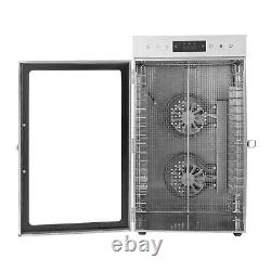 Commercial Dehydrator 18 Stainless Steel Trays Fruit Vegetable Food Dry Machine