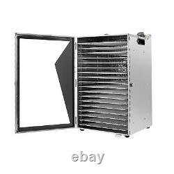 Commercial Dehydrator 18 Stainless Steel Trays Fruit Vegetable Food Dry Machine