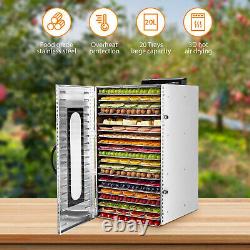 Commercial Dehydrator Machine 20-Tray Food Dehydrator for Jerky Fruit Meat Herbs