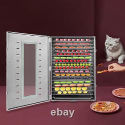 Commercial Food Dehydrator 16 Trays Fruit and Meat Dehydrator Stainless Steel US