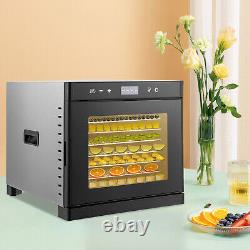 Commercial Food Dehydrator 8 Stainless Steel Trays Fruit Meat Dryer with Timer