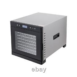 Commercial Food Dehydrator 8 Stainless Steel Trays Fruit Meat Dryer with Timer