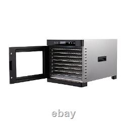 Commercial Food Dehydrator 8 Stainless Steel Trays Fruit Meat Dryer with Timer