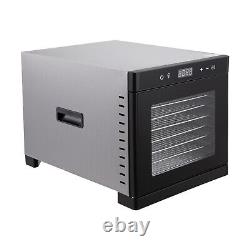 Commercial Food Dehydrator 8 Stainless Steel Trays Fruit Meat Dryer with Timer