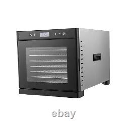 Commercial Food Dehydrator 8 Stainless Steel Trays Fruit Meat Dryer with Timer