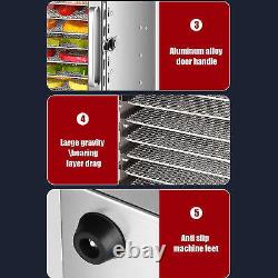 Commercial Food Dehydrator 8 Trays 400W Fruit Meat Jerky Dryer Stainless Steel