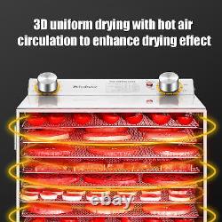 Commercial Food Dehydrator 8 Trays Stainless Steel Adjustable Dehydrated Machine