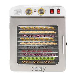 Commercial Food Dehydrator Stainless Steel Fruit Meat Dryer Machine 12 Tray 110V