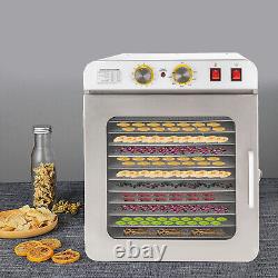 Commercial Food Dehydrator Stainless Steel Fruit Meat Dryer Machine 12 Tray 110V