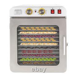 Commercial Food Dehydrator Stainless Steel Fruit Meat Dryer Machine 12 Tray 900W