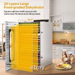 Commercial Stainless Steel Food Dehydrator 16/20 Layers Fruit Vegetable Dryer US