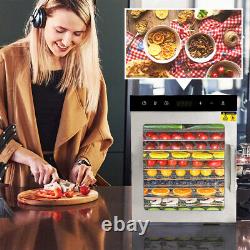 Food Dehydrator 10 Tray Stainless Steel Jerky/Herbs/Veggies/Fruits Dryer Machine